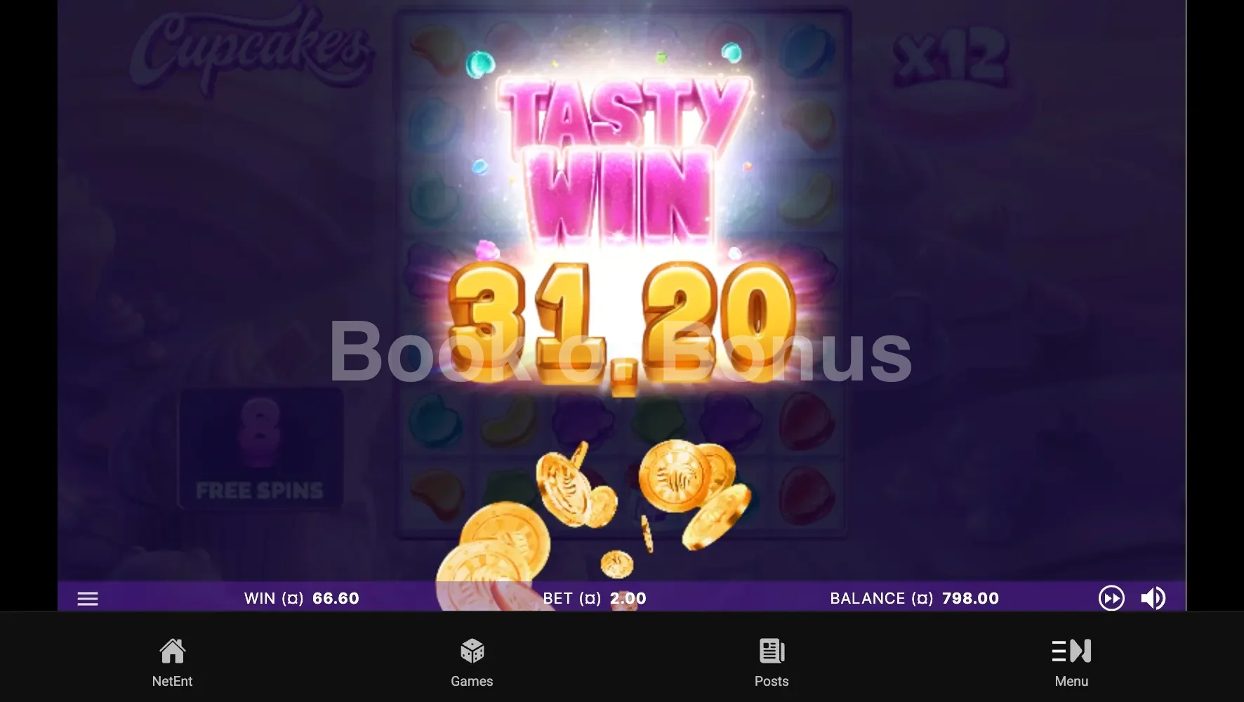 Cupcakes par NetEnt - gros gain