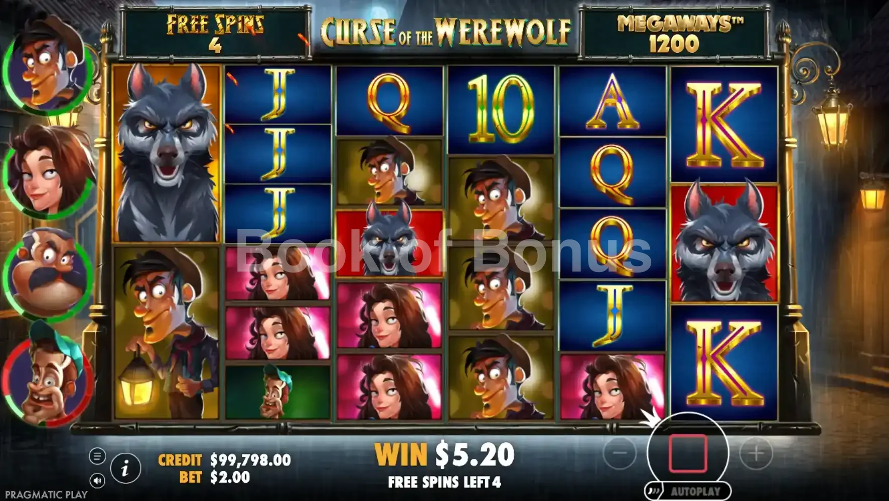 Curse of the Werewolf Megaways par Pragmatic Play - tours gratuits