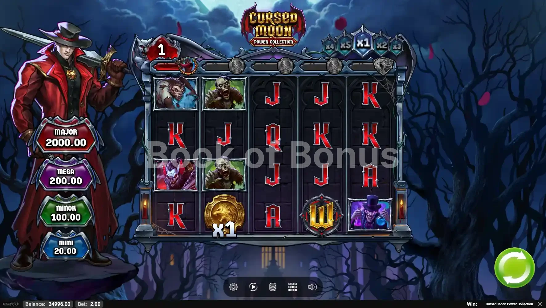 Cursed Moon Power Collection par Play'n GO - base game 2