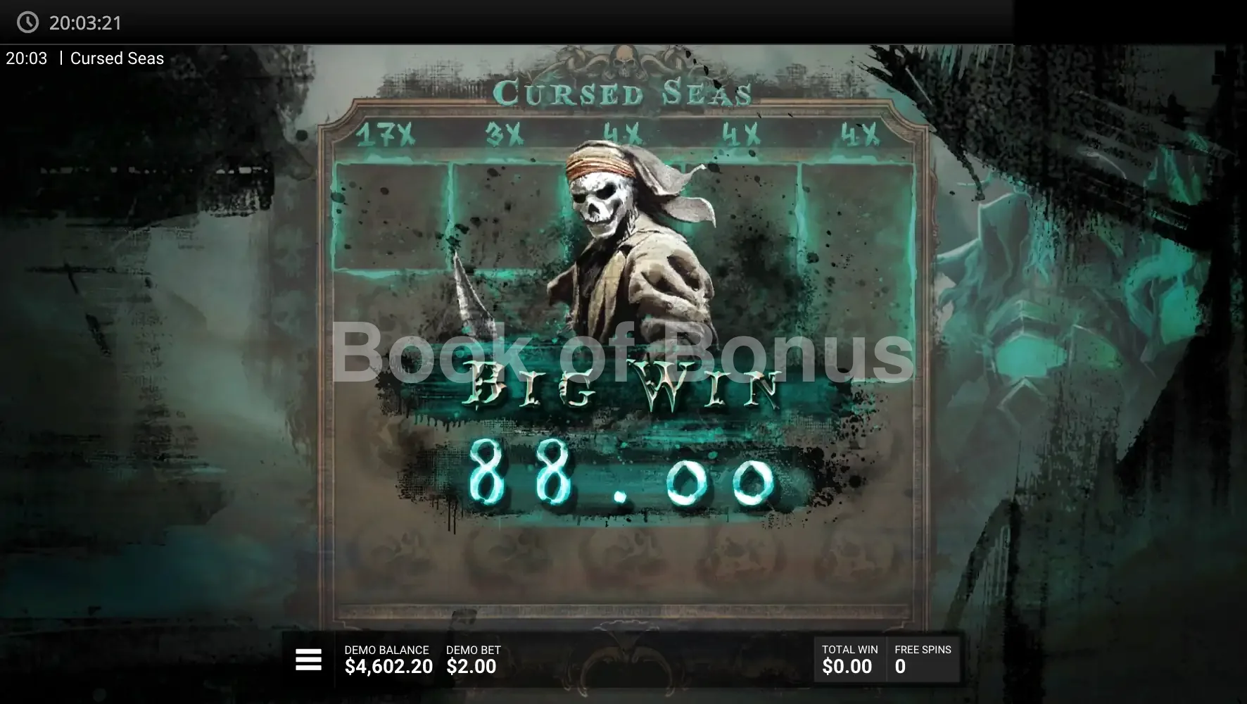 Cursed Seas par Hacksaw Gaming - gros gain