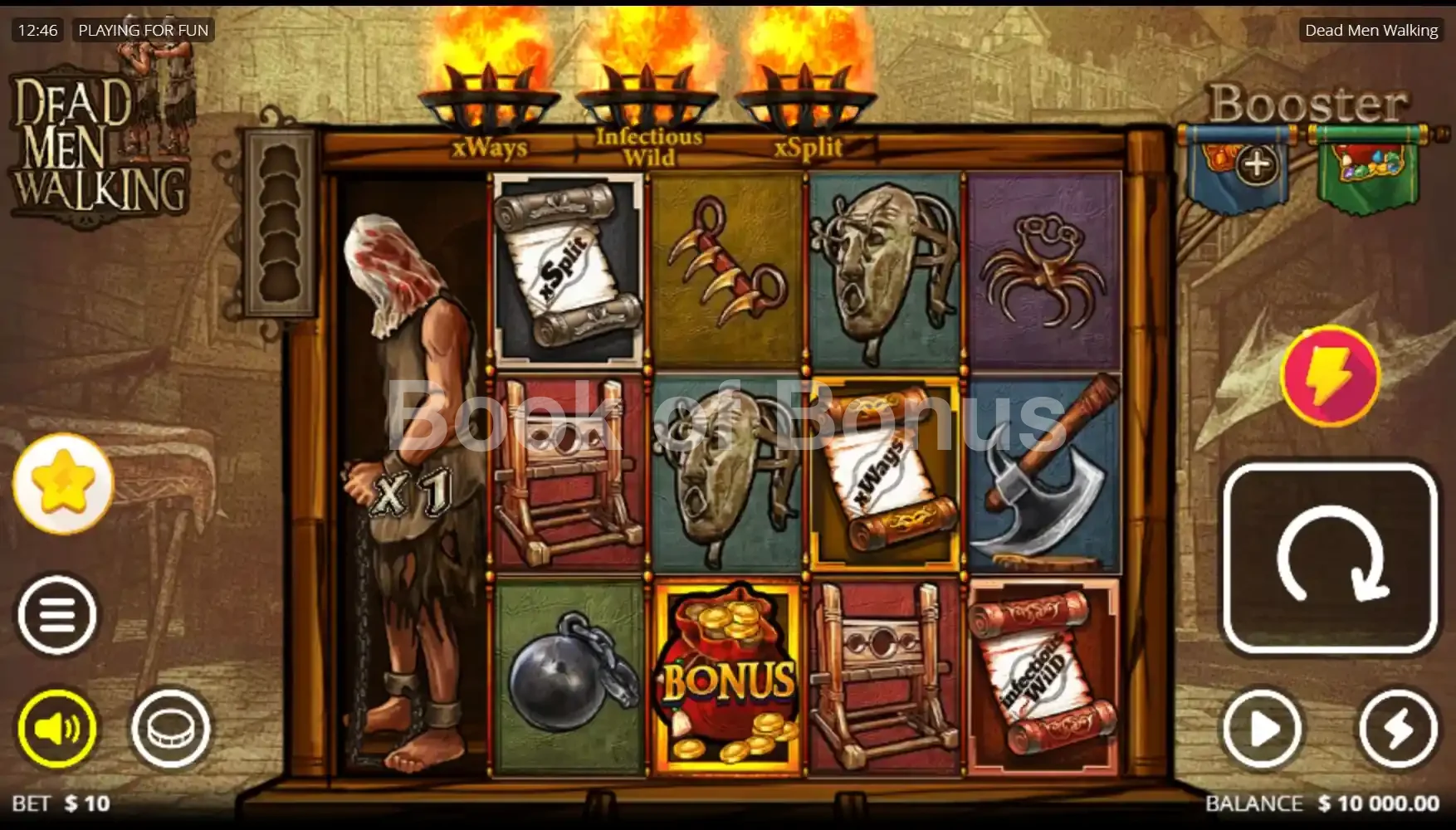 Dead Men Walking par Nolimit City - jeu de base et disposition des rouleaux