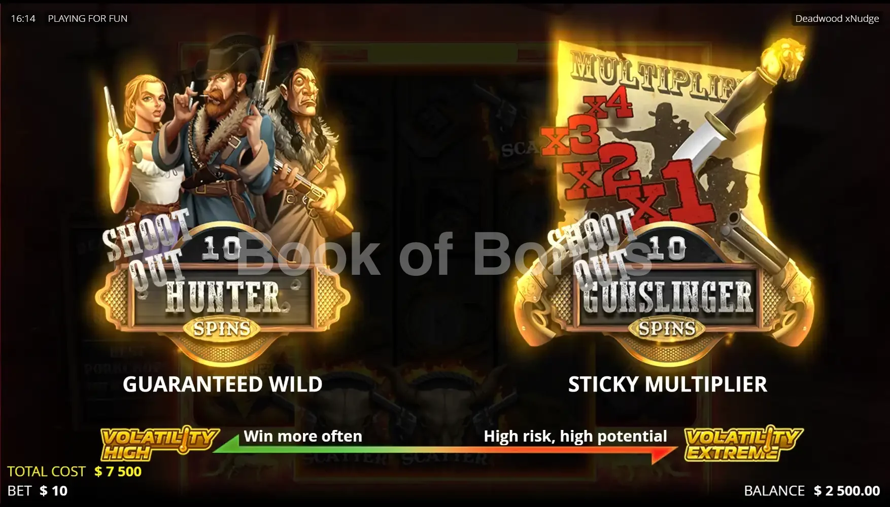 Deadwood par Nolimit City - tours gratuits