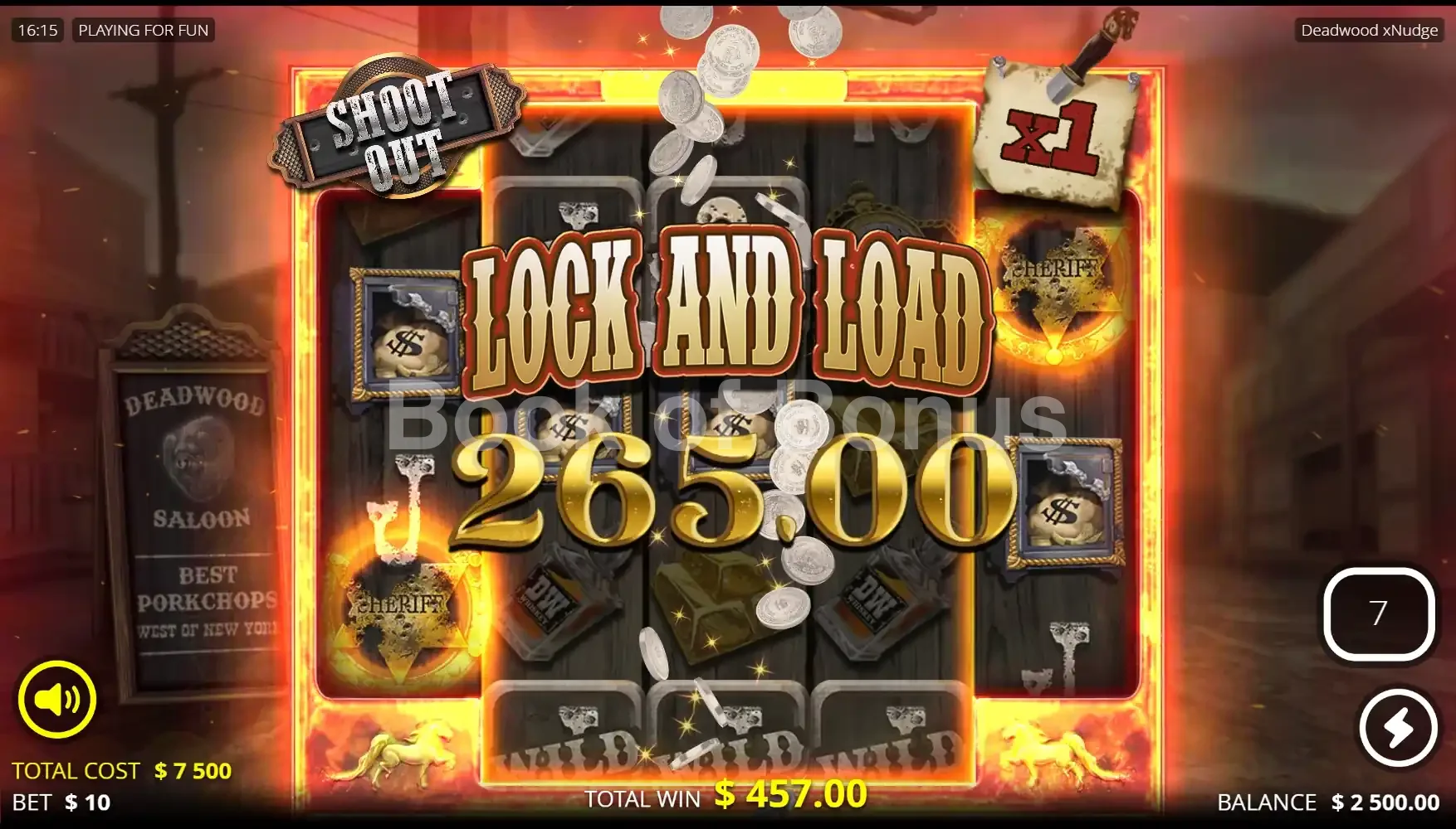 Deadwood par Nolimit City - gros gain