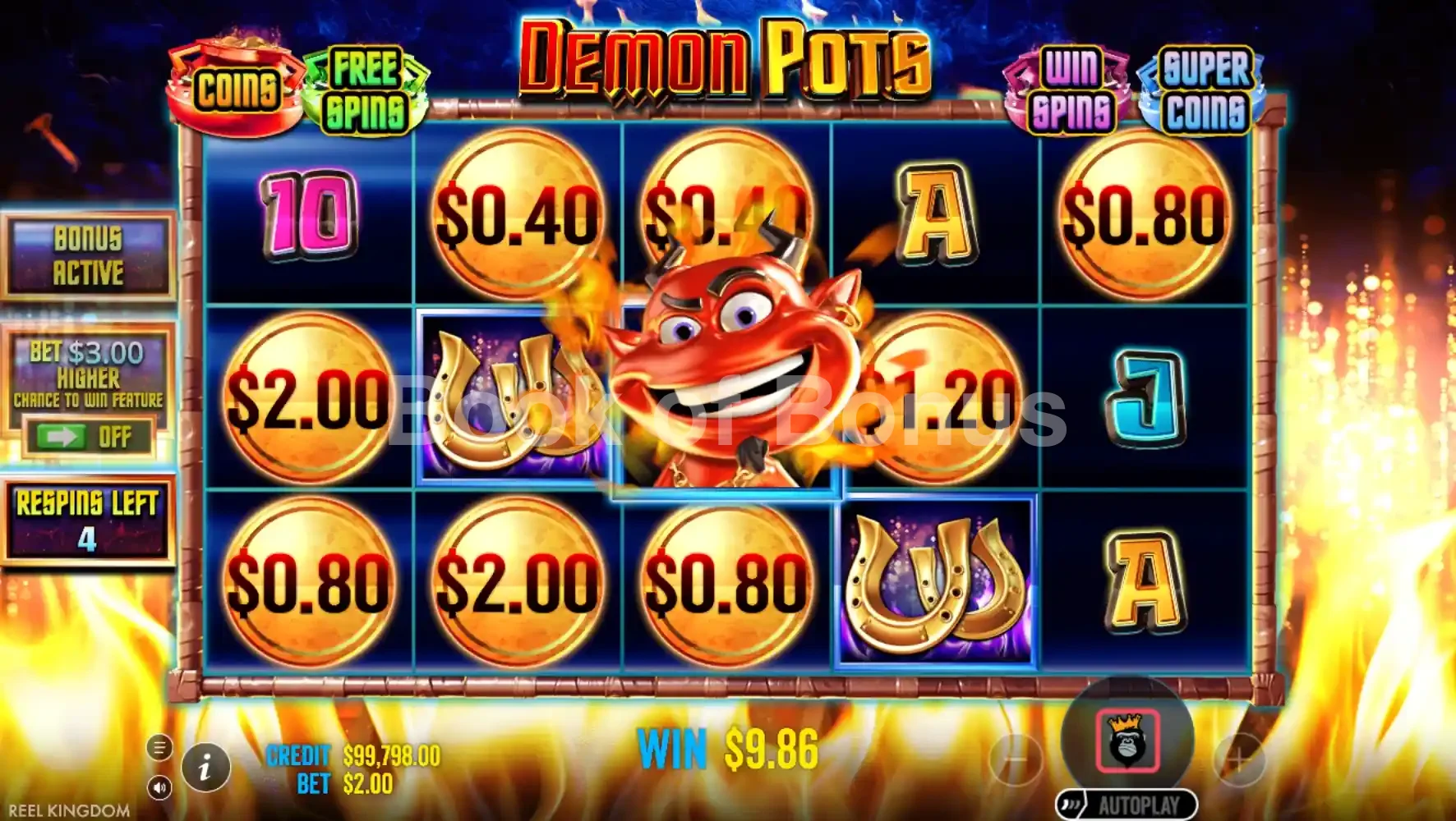 Demon Pots par Reel Kingdom - tours gratuits