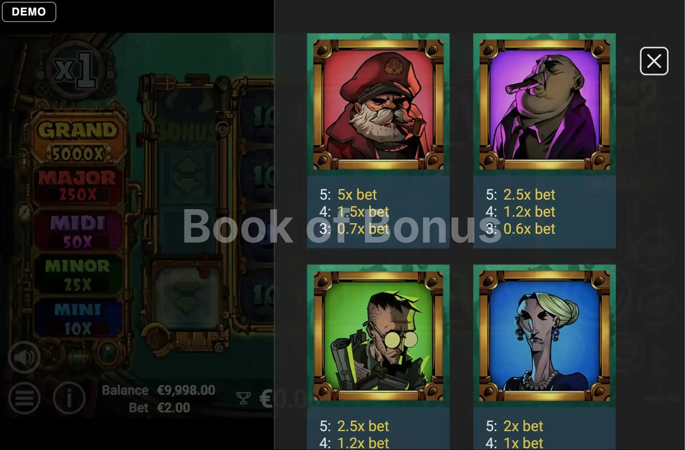 Depths of Fortune 2 par Avatar UX - table des gains et valeurs des symboles