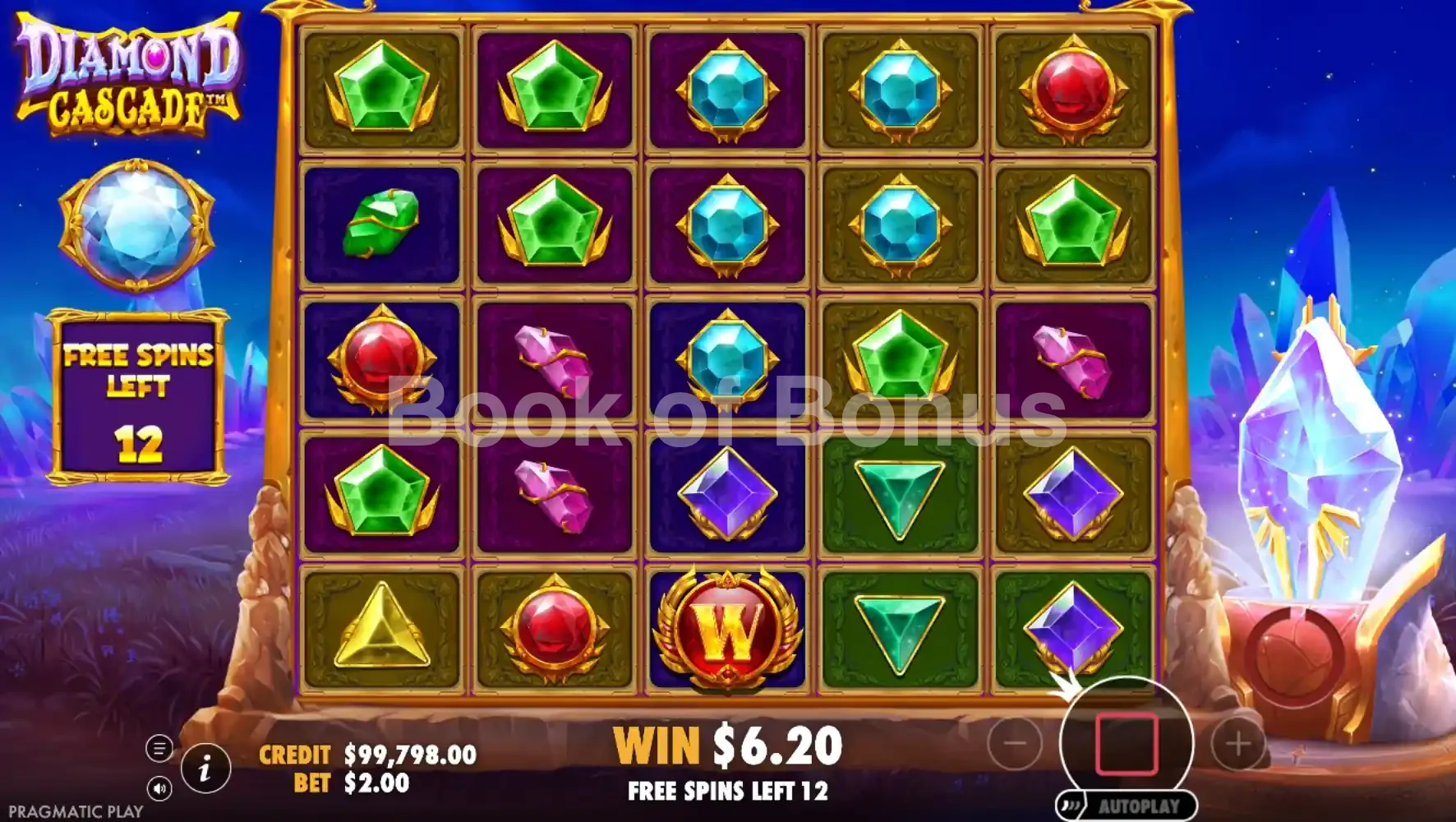 Diamond Cascade par Pragmatic Play - tours gratuits