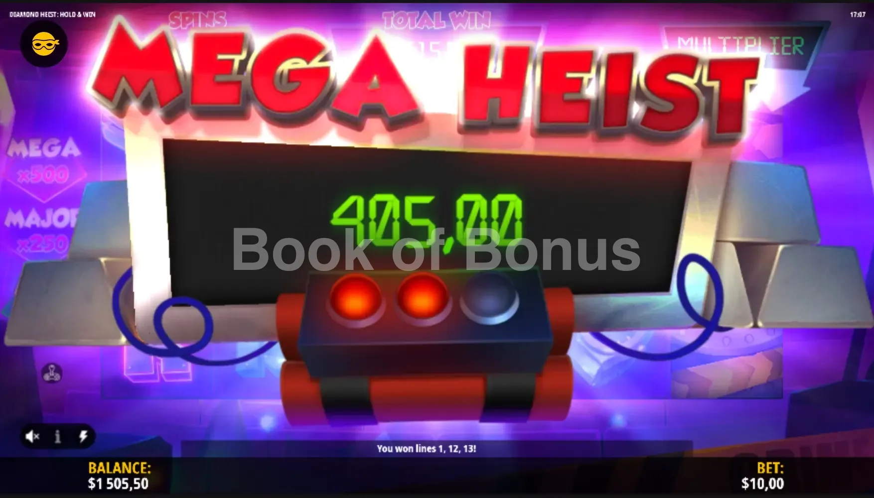 Diamond Heist Hold & Win par iSoftBet - gros gain