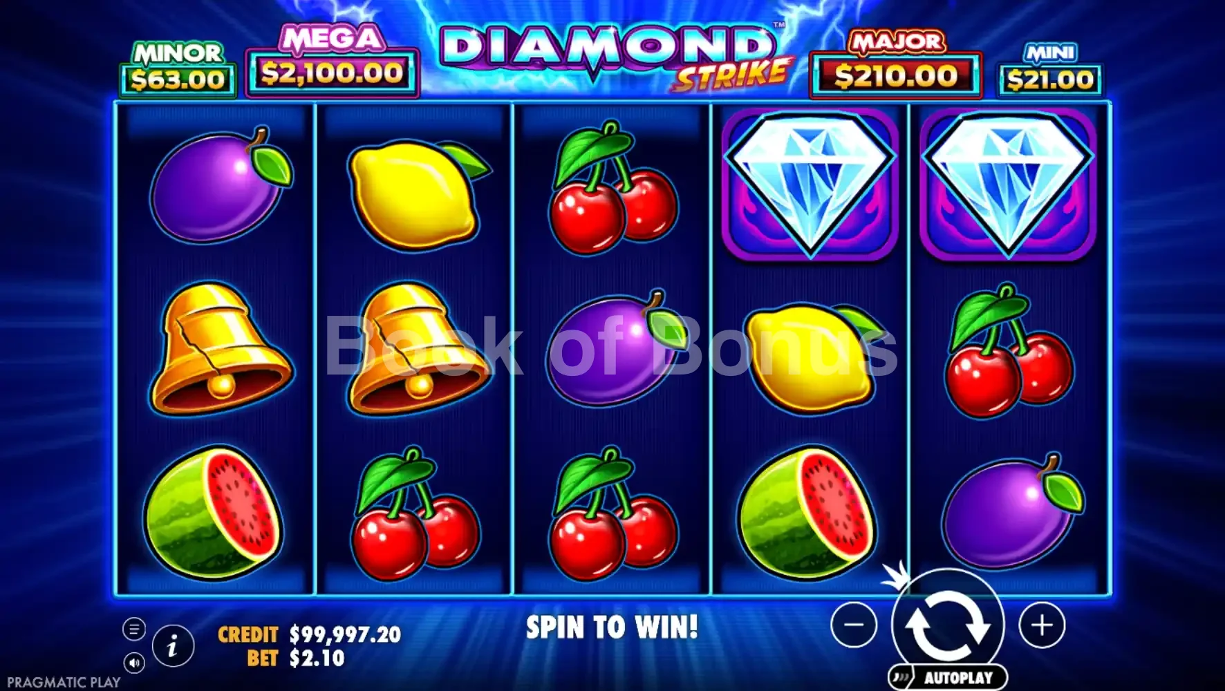 Rouleaux en action Diamond Strike
