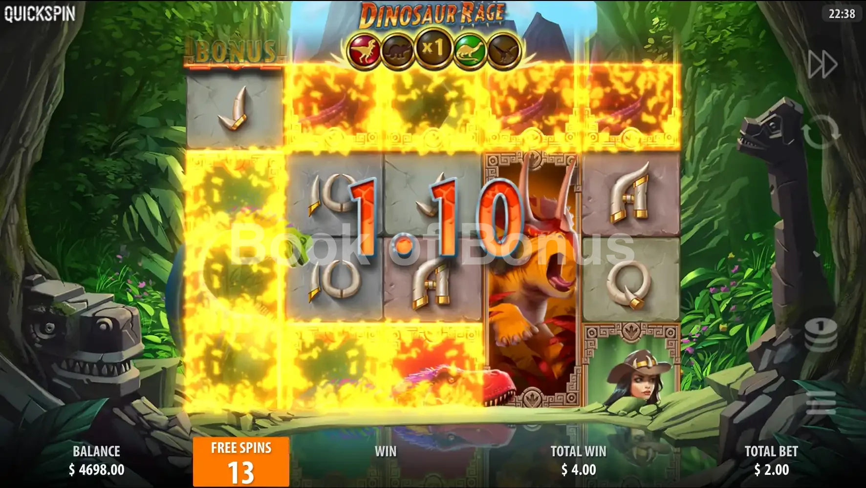 Dinosaur Rage par Quickspin - tours gratuits