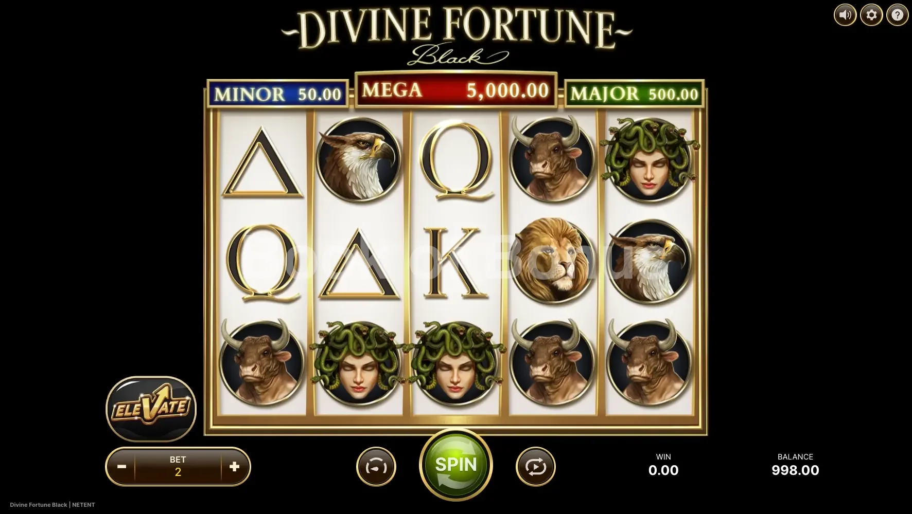 Divine Fortune Black par NetEnt - jeu de base et disposition des rouleaux