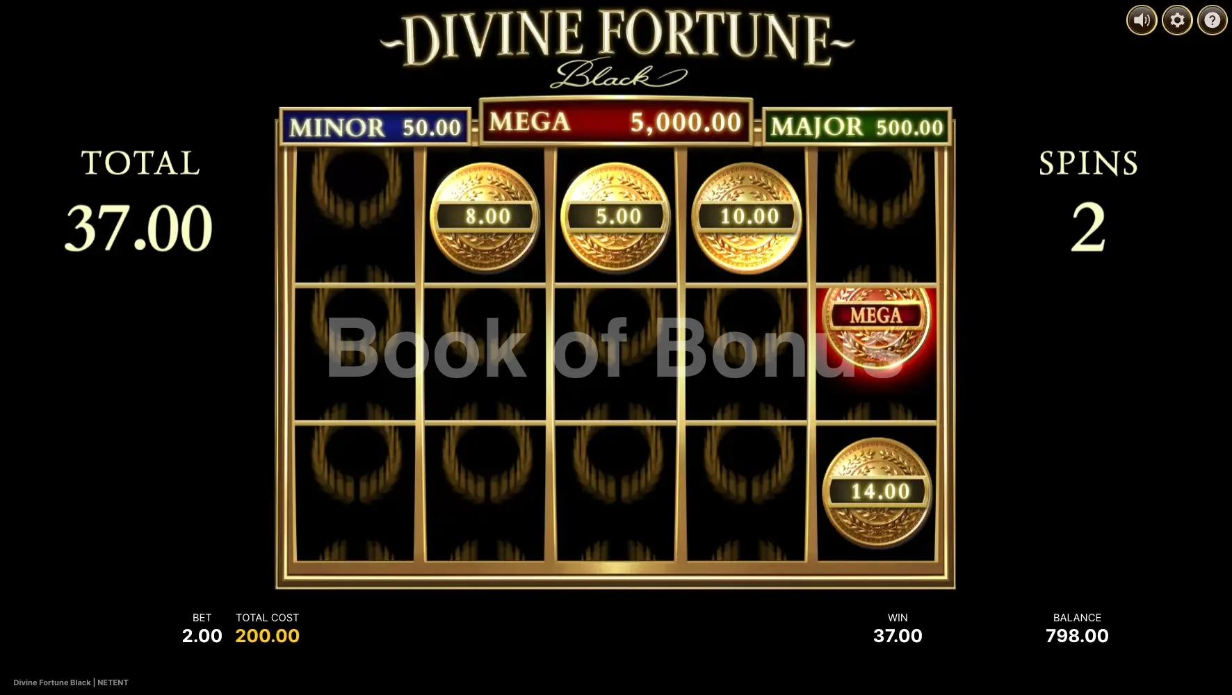 Divine Fortune Black par NetEnt - tours gratuits