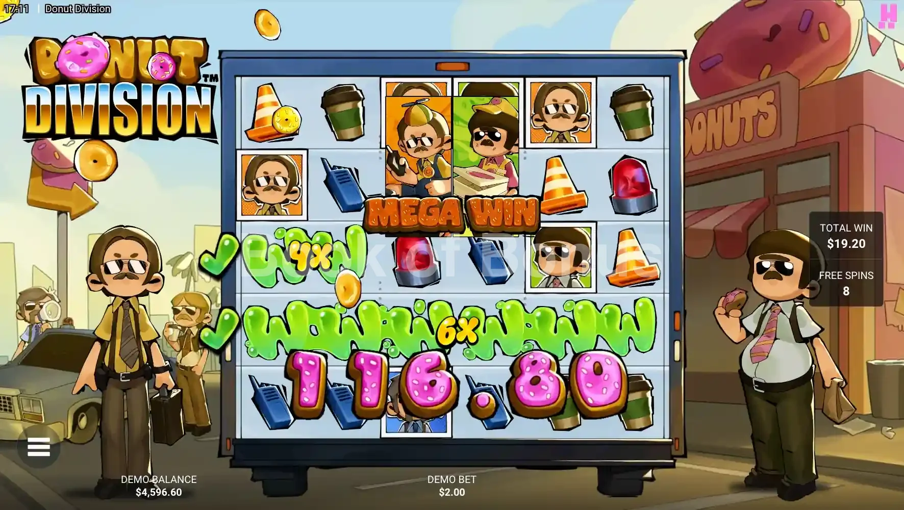 Donut Division par Hacksaw Gaming - gros gain