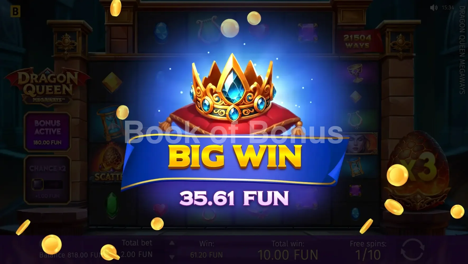 Dragon Queen Megaways par BGaming - gros gain