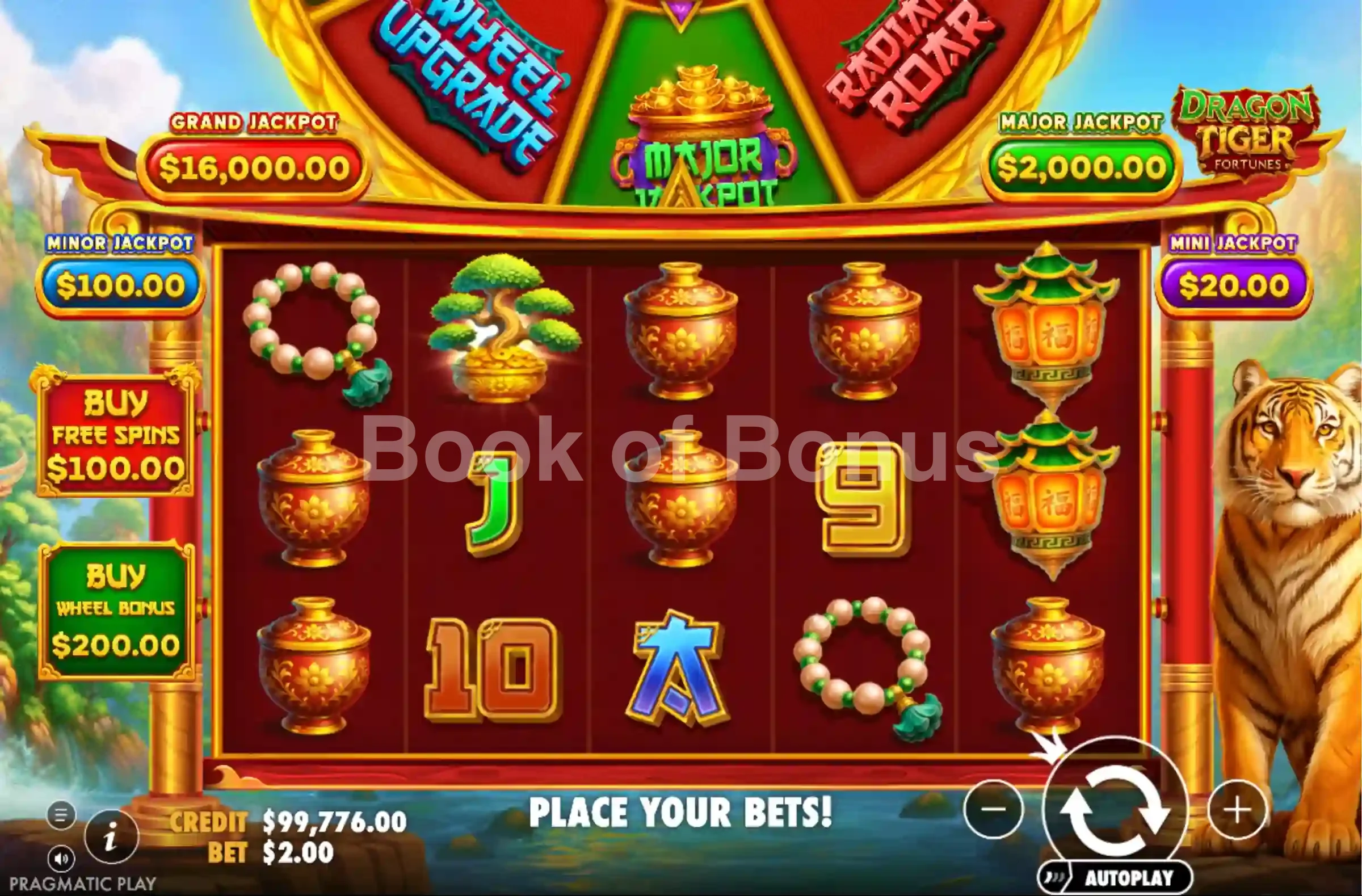 Dragon Tiger Fortunes par Pragmatic Play - jeu de base et disposition des rouleaux