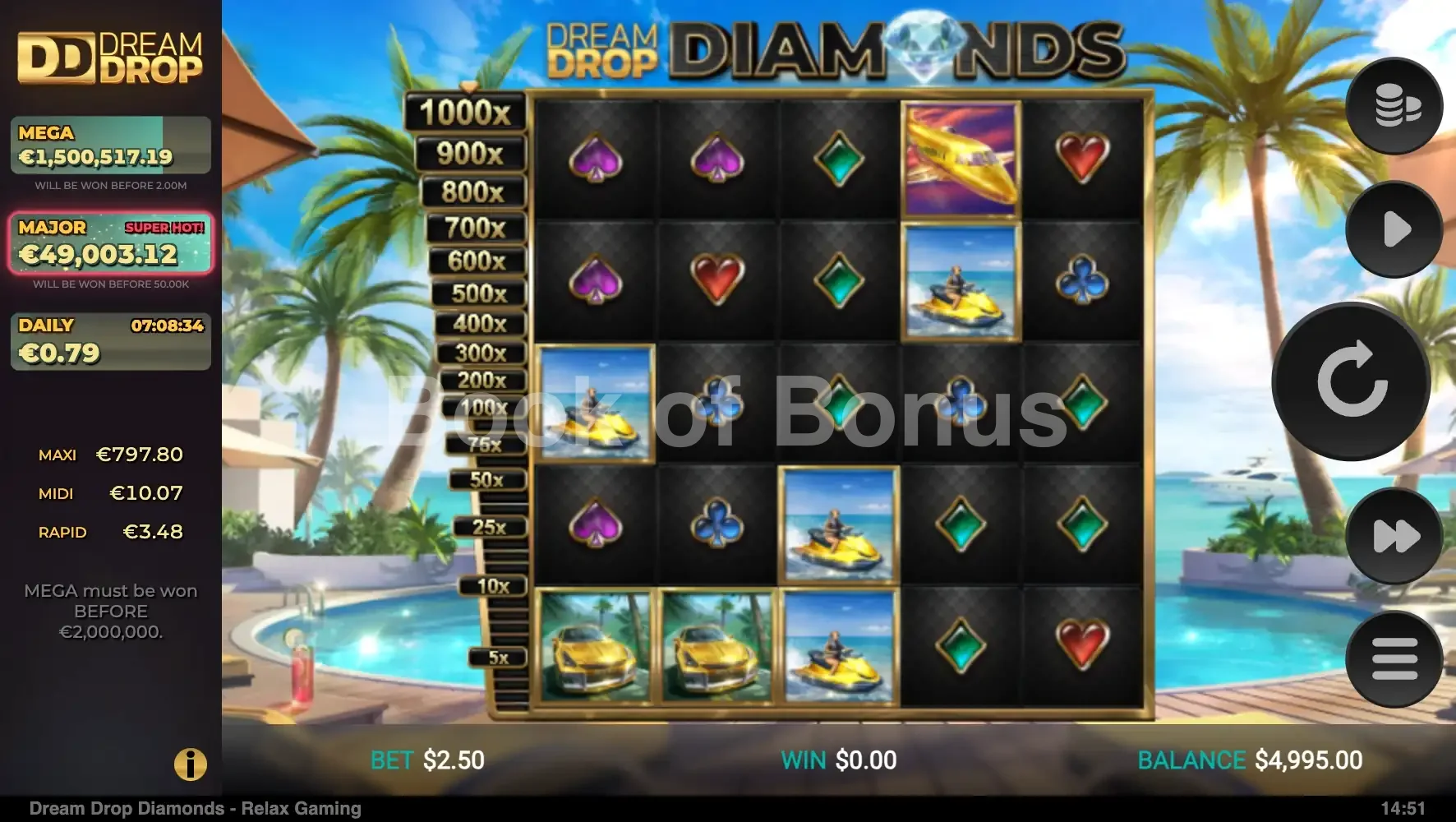 Dream Drop Diamonds par Relax Gaming - base game 2