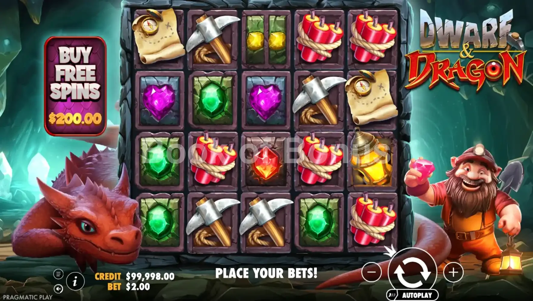 Dwarf & Dragon par Pragmatic Play - jeu de base et disposition des rouleaux
