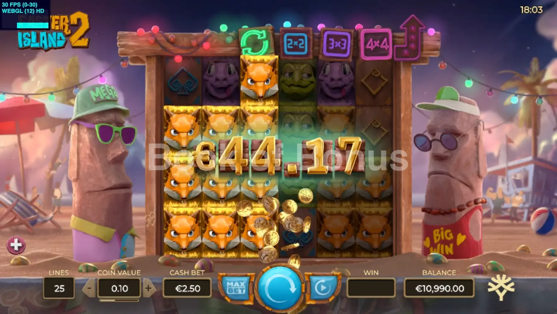 Easter Island 2 par Yggdrasil - gros gain