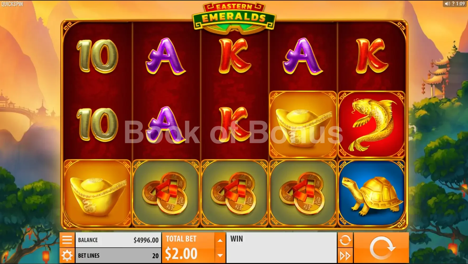 Eastern Emeralds par Quickspin - base game 2