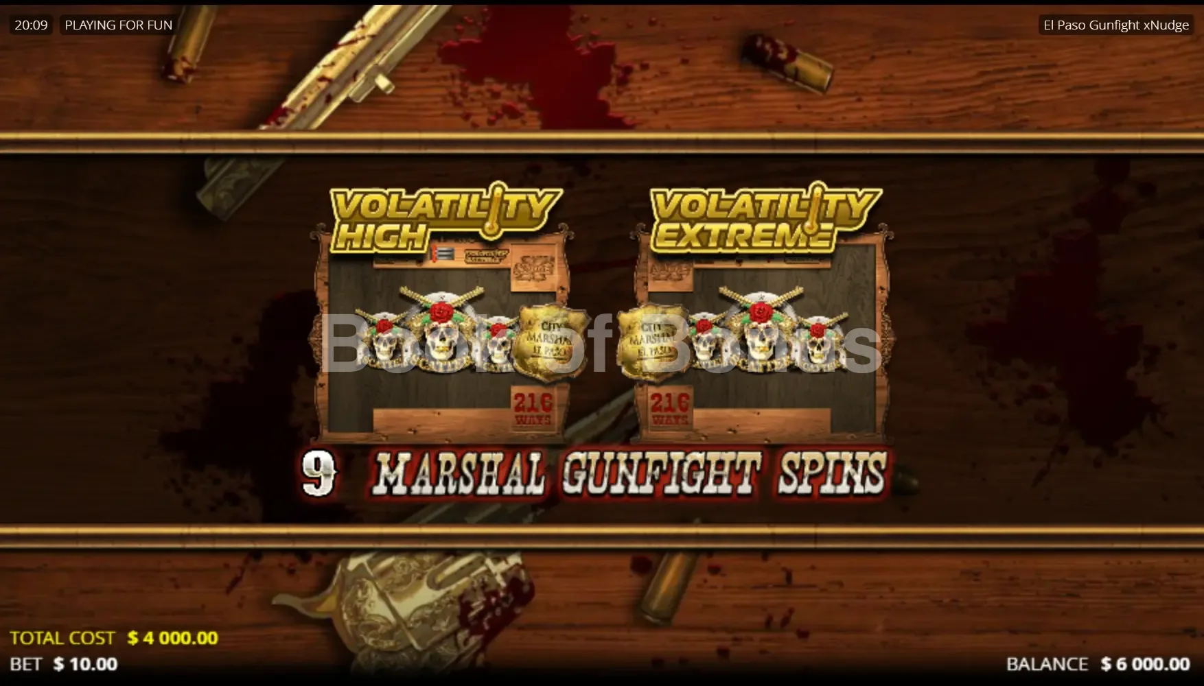 El Paso Gunfight xNudge par Nolimit City - tours gratuits