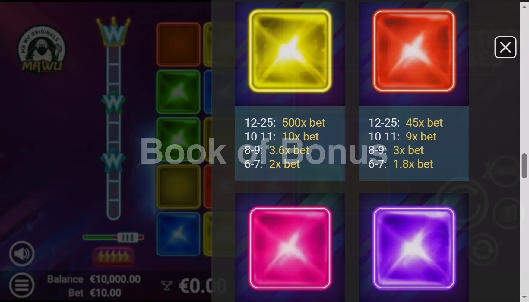 Table de paiement Electro Cubes