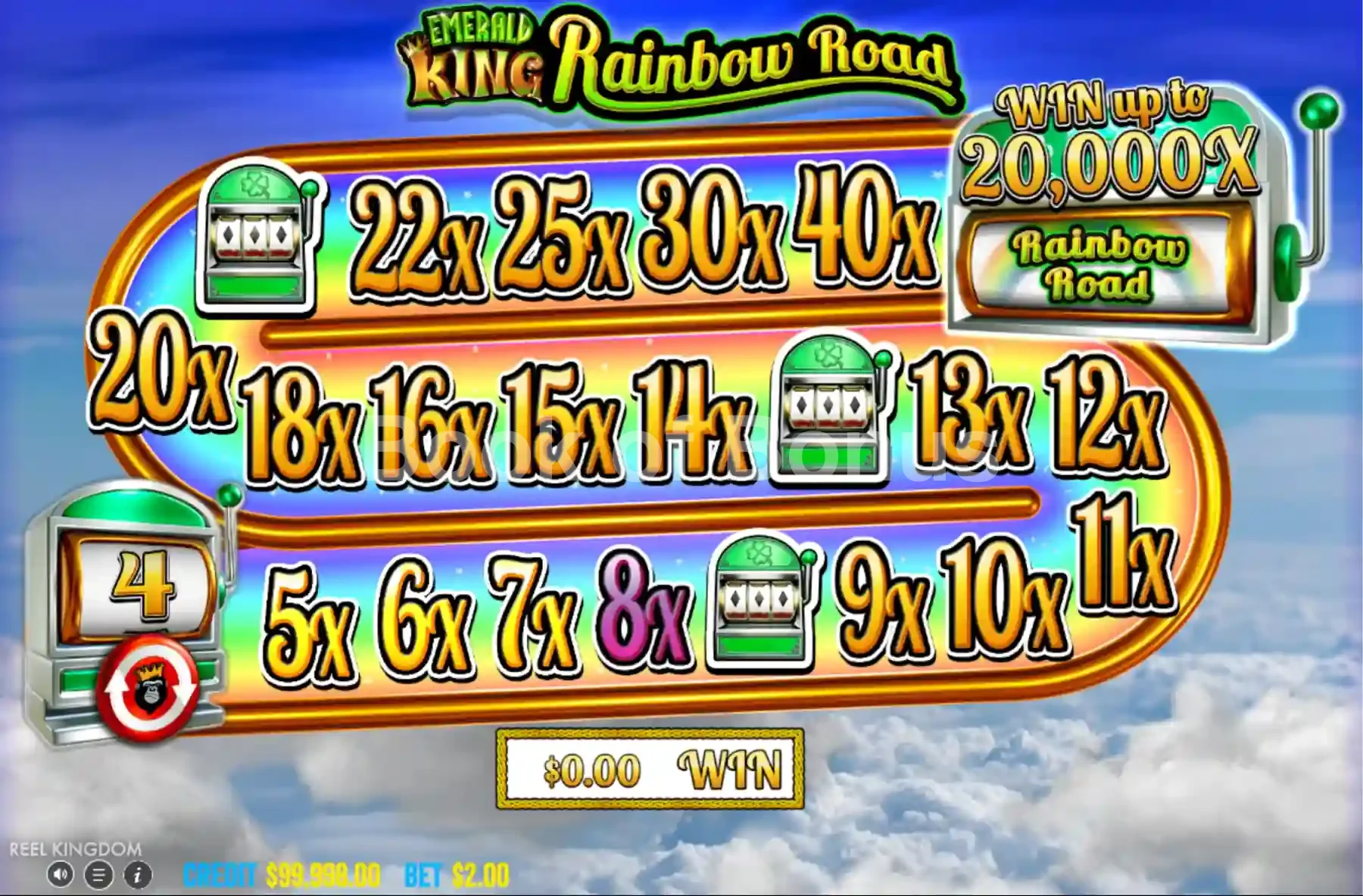 Emerald King Rainbow Road par Reel Kingdom - tours gratuits
