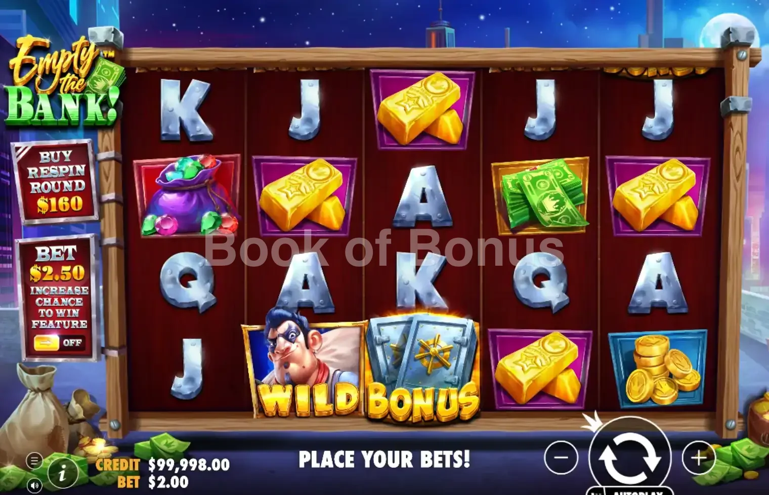 Jeu de base Empty the Bank