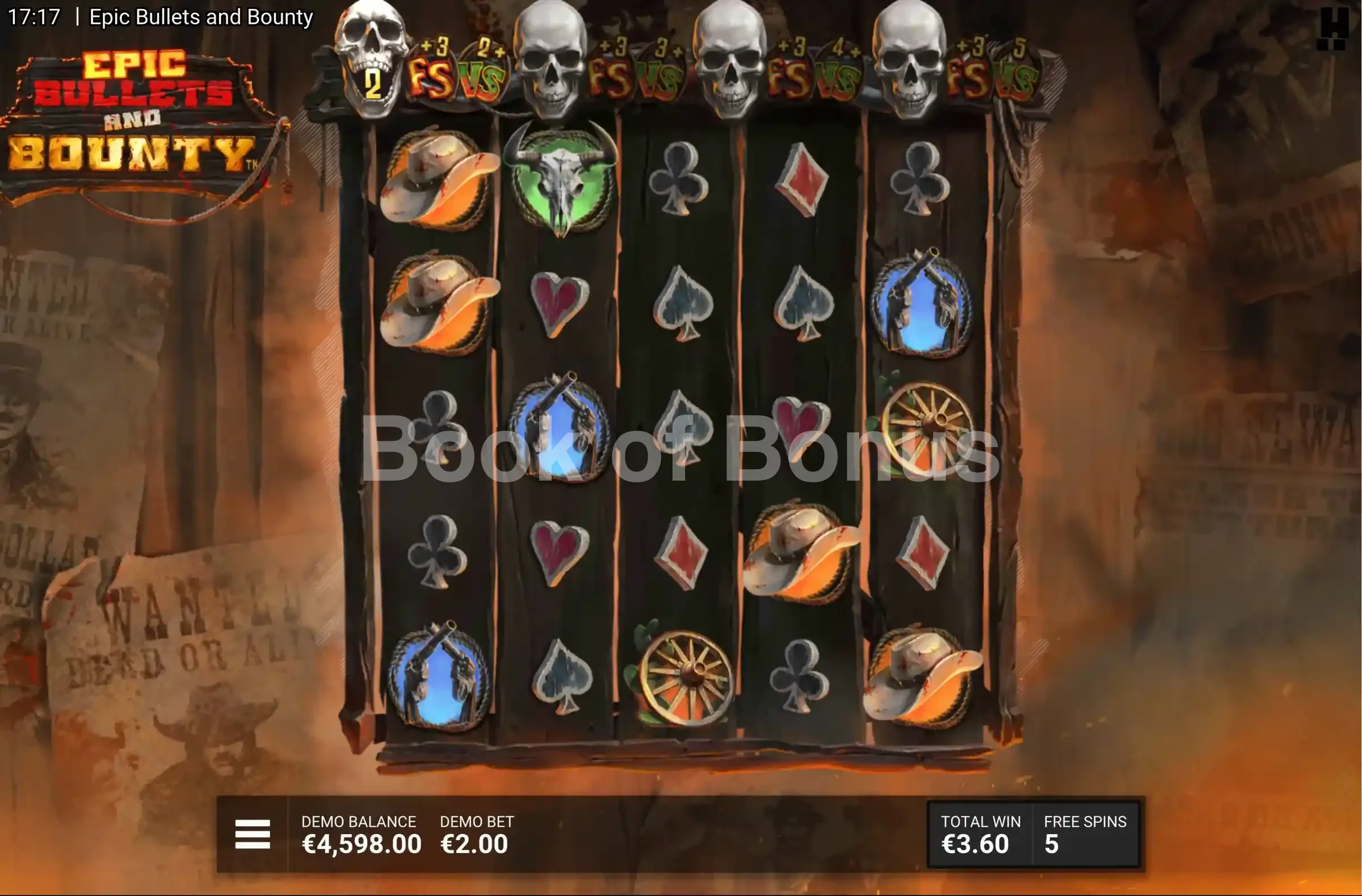 Epic Bullets & Bounty par Hacksaw Gaming - tours gratuits
