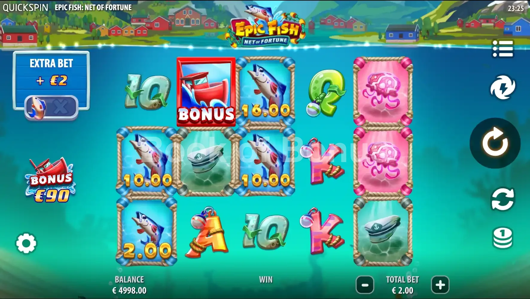 Epic Fish Net of Fortune par Quickspin - jeu de base et disposition des rouleaux