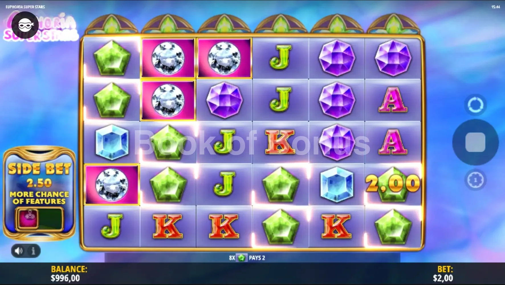 Euphoria Super Stars par iSoftBet - base game 2