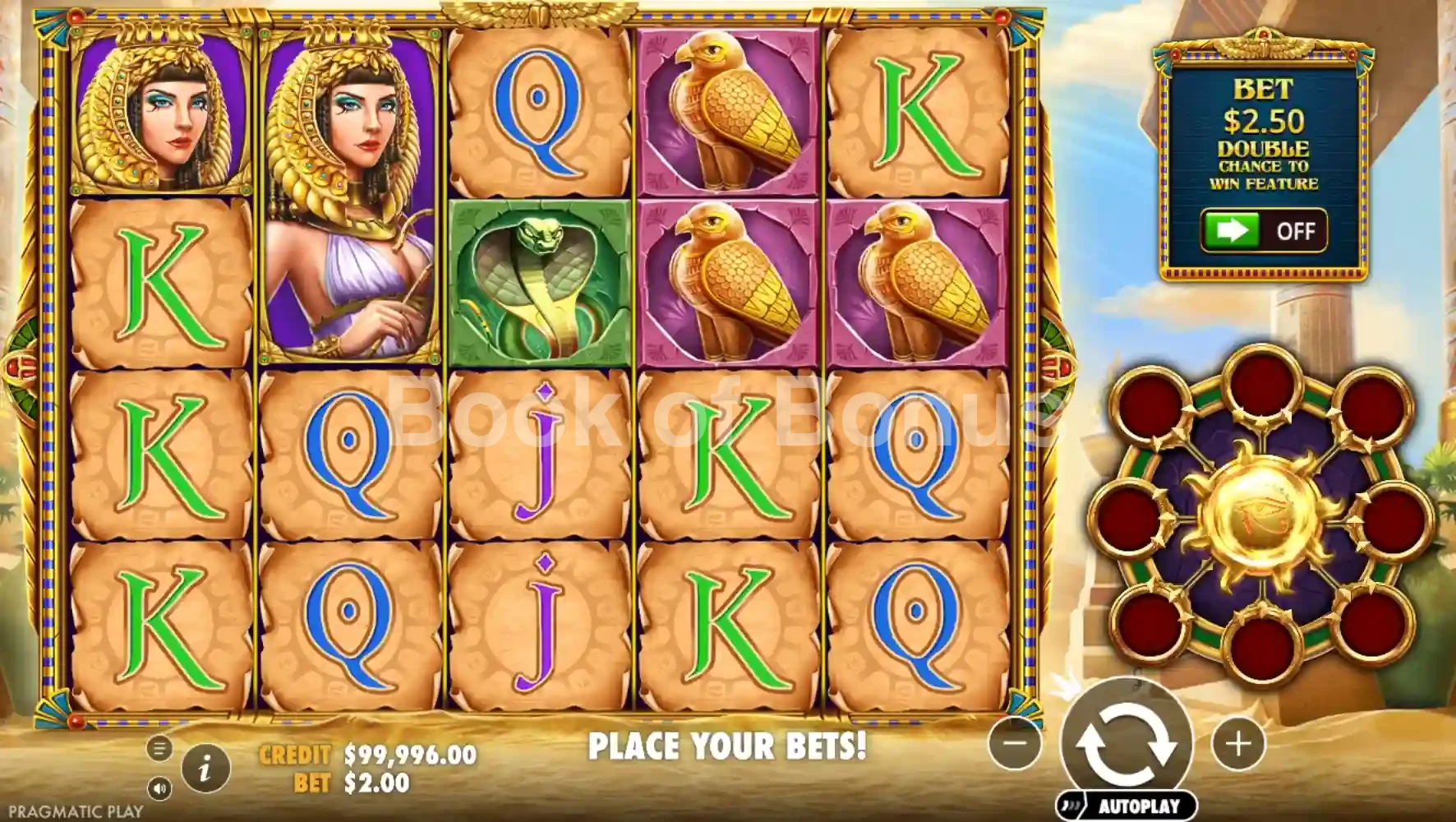 Eye of Cleopatra par Pragmatic Play - base game 2