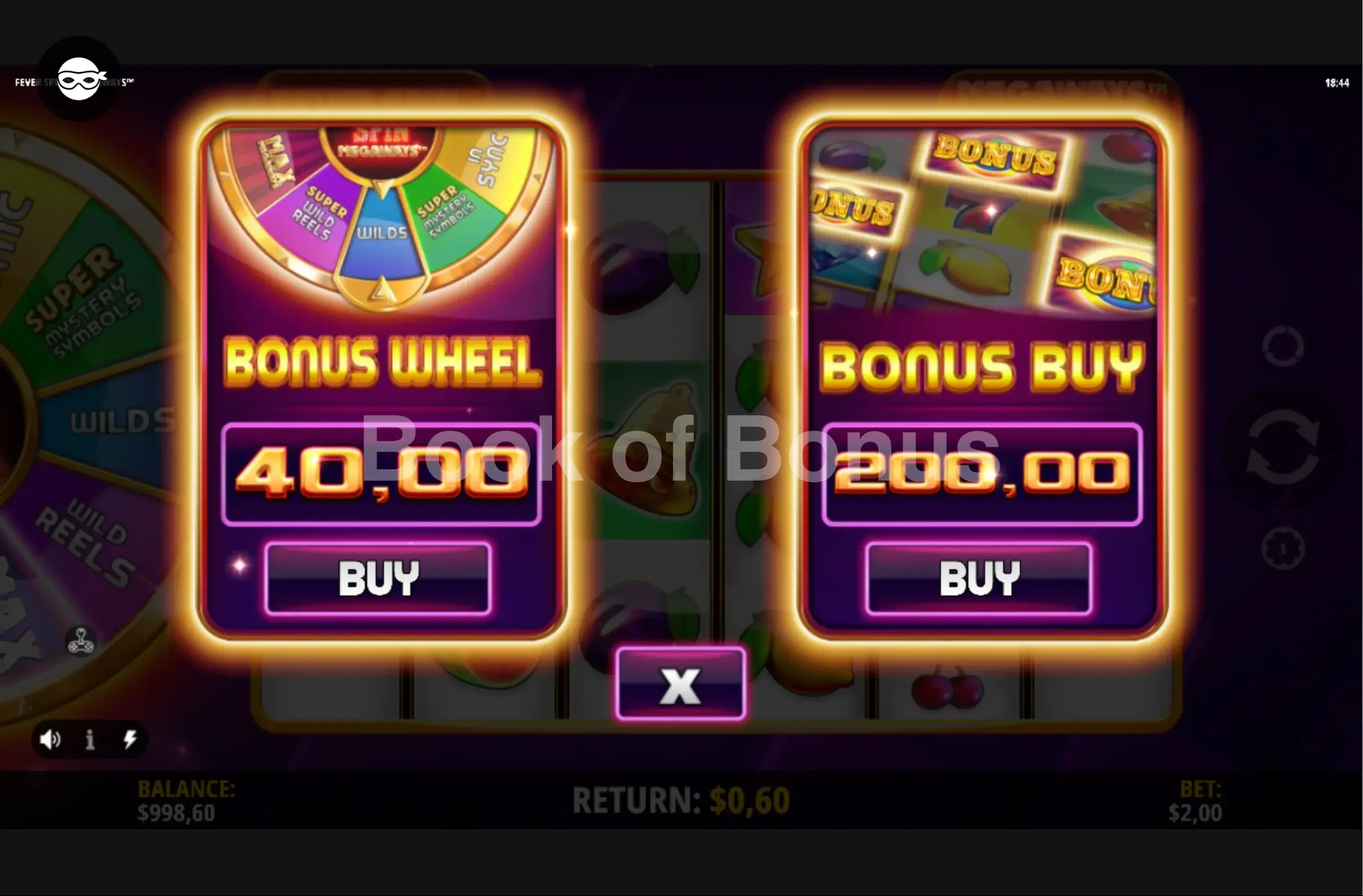 Achat de bonus Fever Spin Megaways
