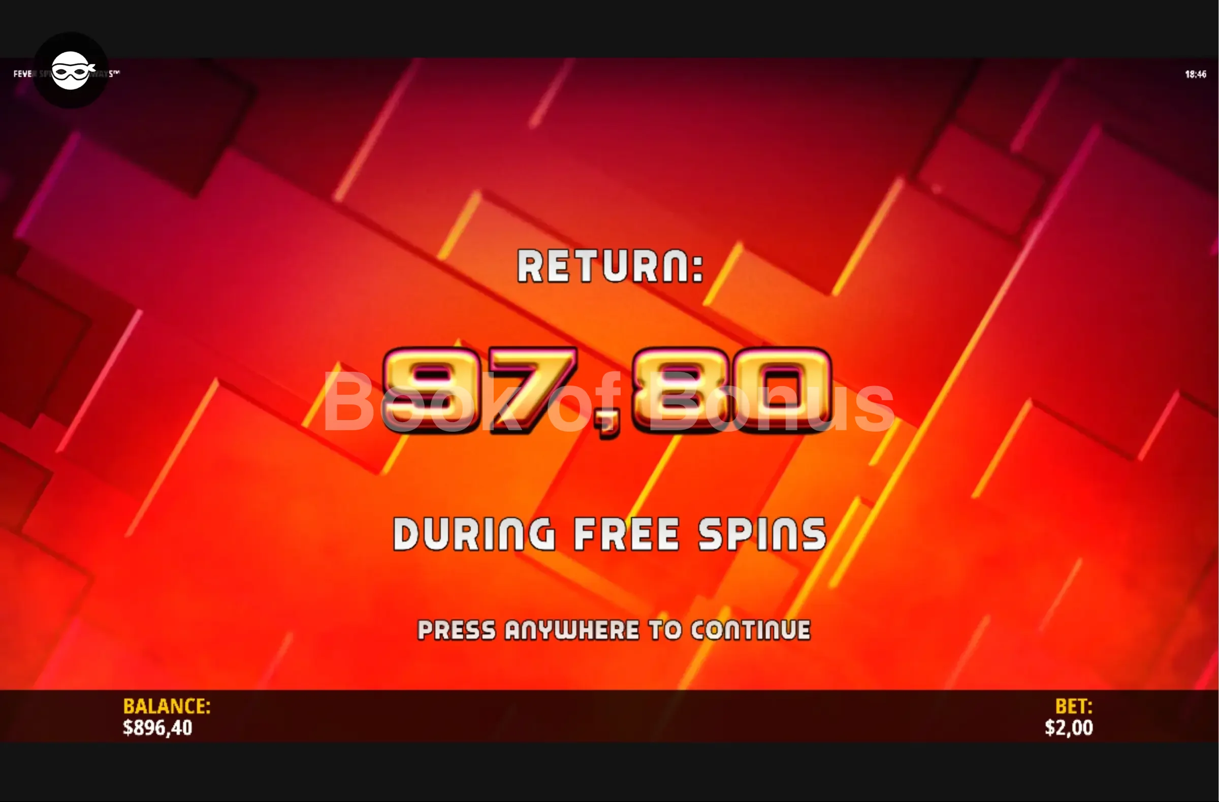 Gros gain Fever Spin Megaways