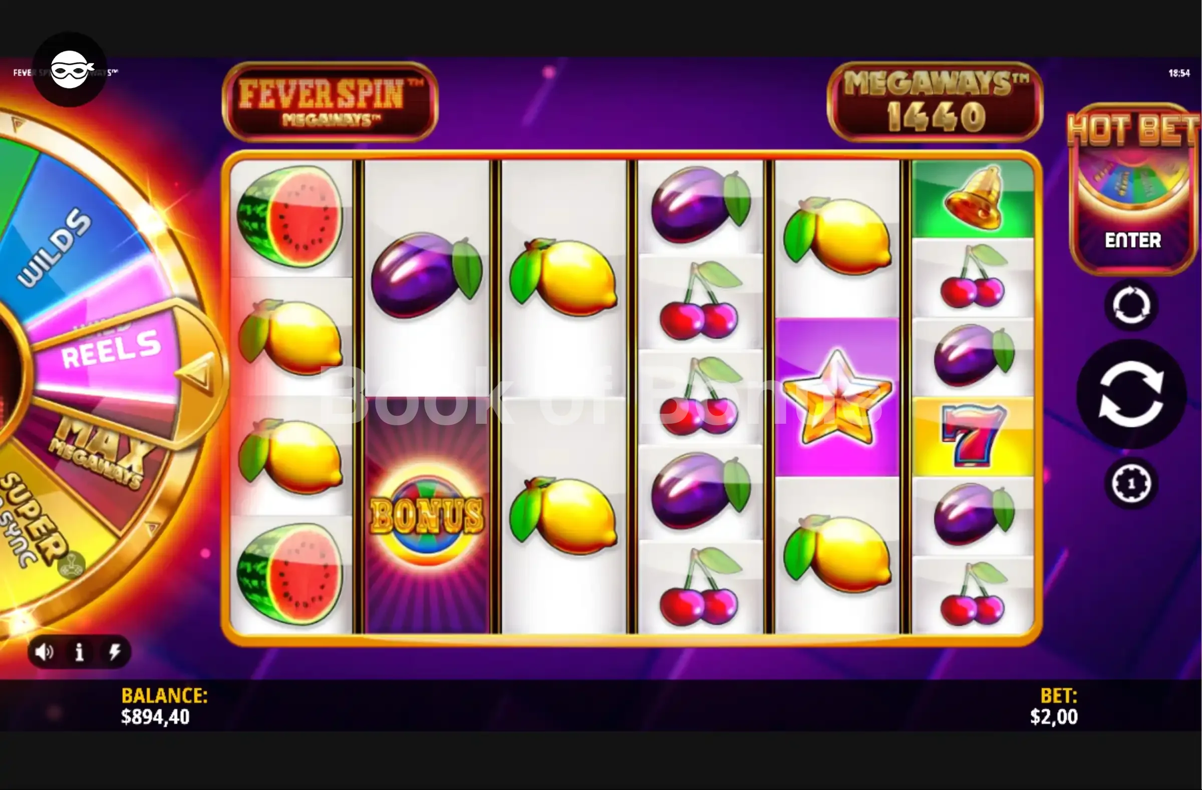 Jeu de base Fever Spin Megaways