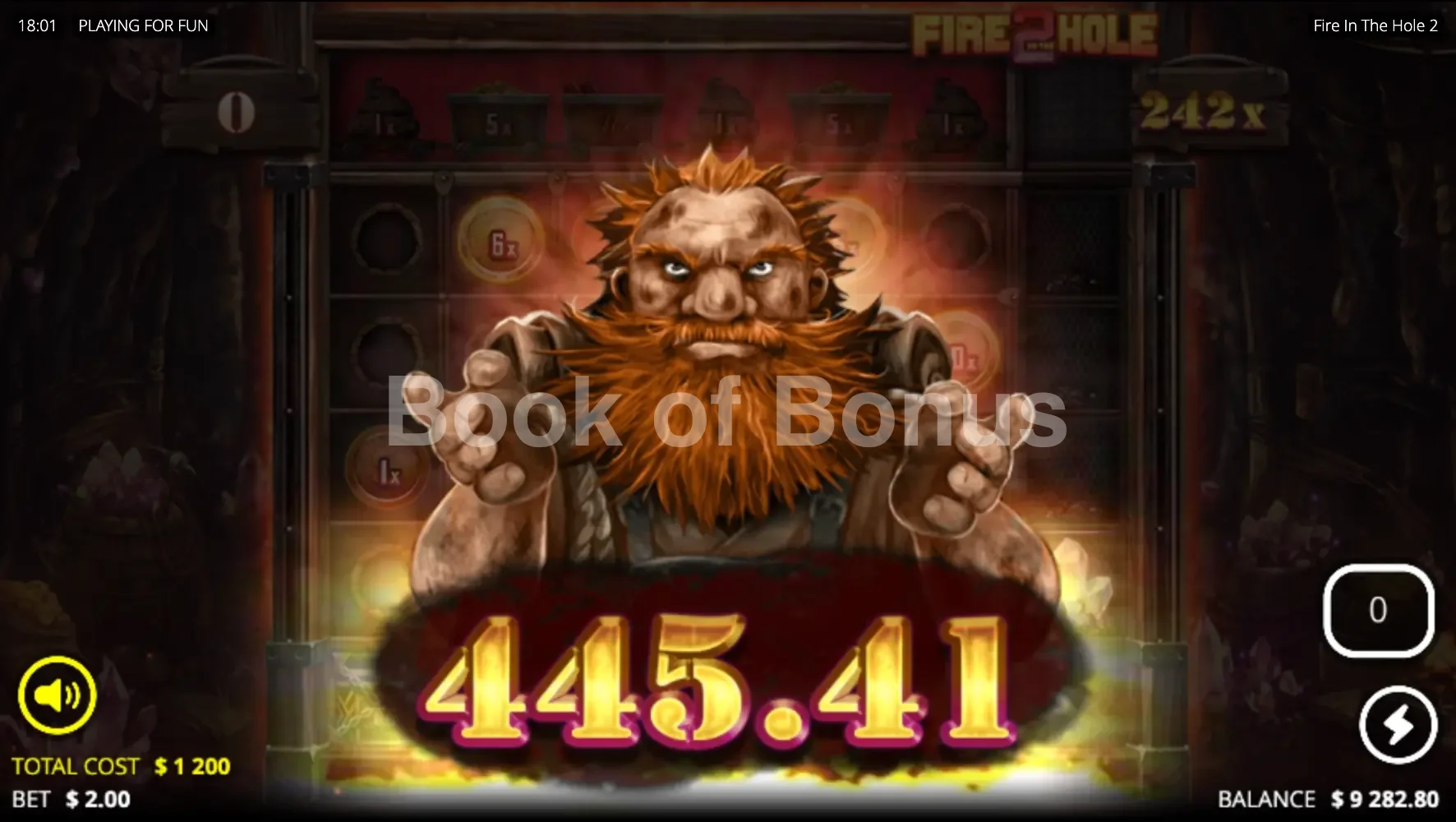 Fire In The Hole 2 par Nolimit City - gros gain