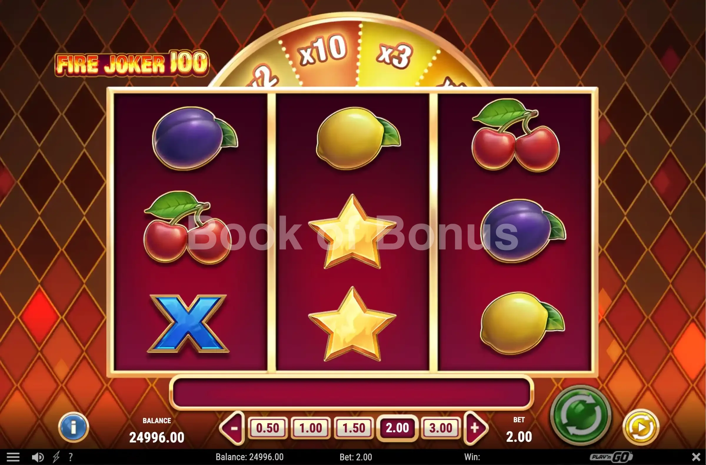 Fire Joker 100 par Play'n GO - base game 2