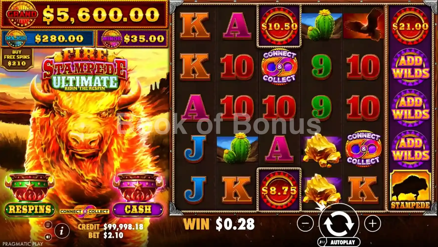 Fire Stampede Ultimate par Pragmatic Play - jeu de base et disposition des rouleaux