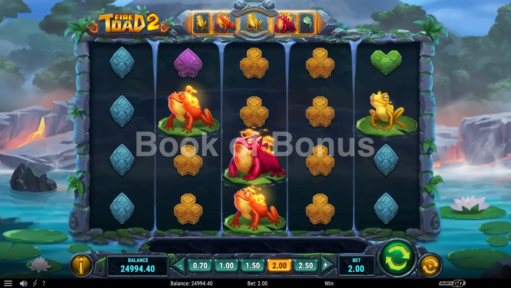 Fire Toad 2 par Play'n GO - base game 2