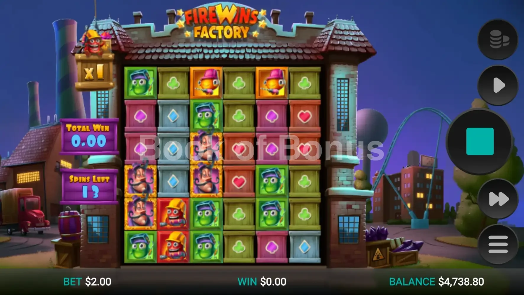 Firewins Factory par Relax Gaming - tours gratuits