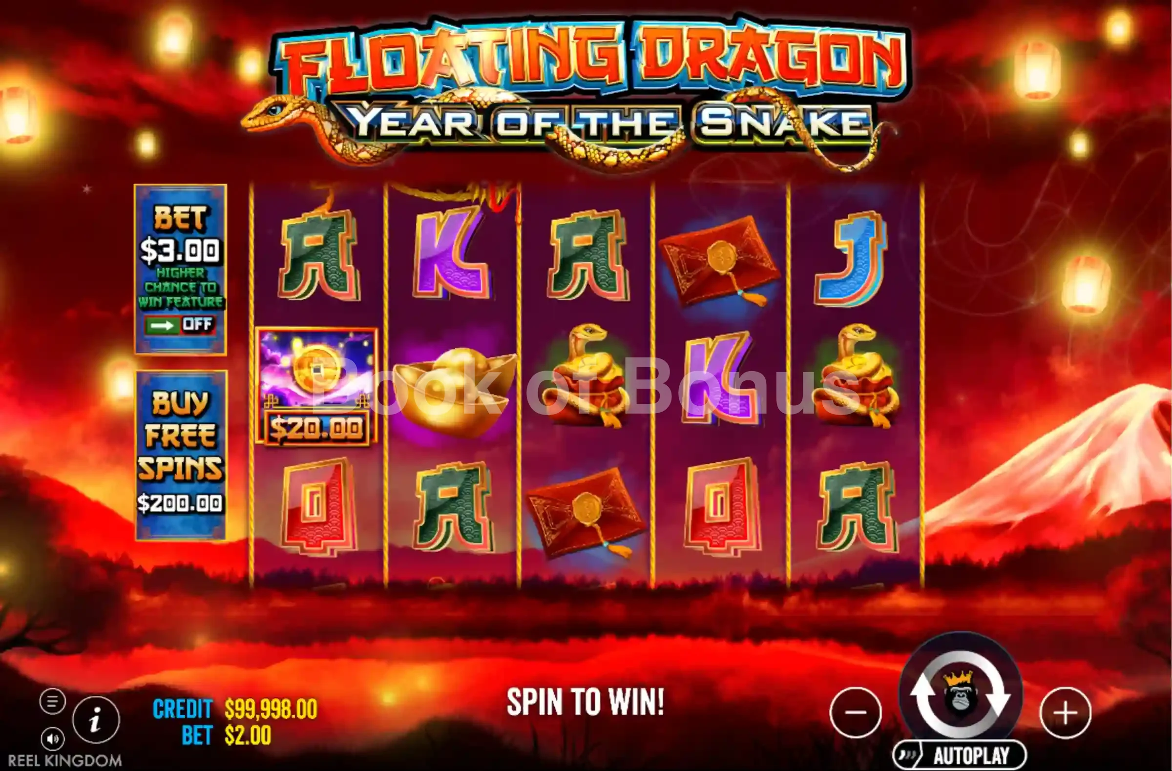 Floating Dragon Year of the Snake par Pragmatic Play - jeu de base et disposition des rouleaux