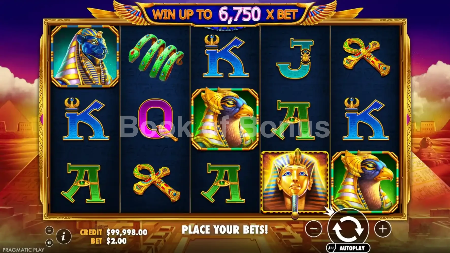 Jeu de base Fortune of Giza