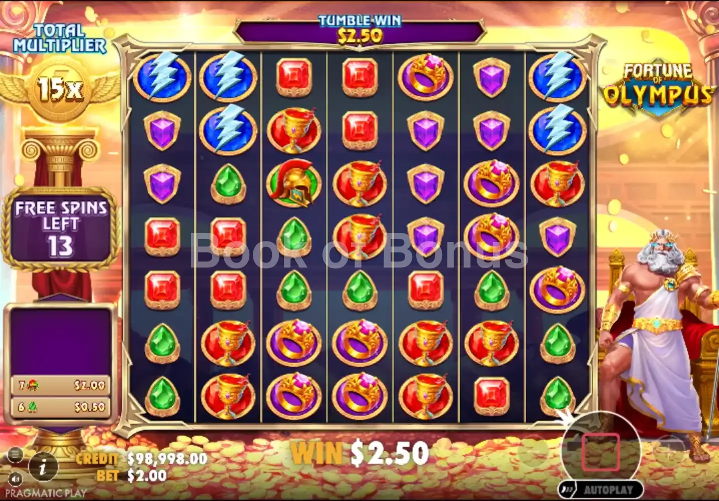 Fortune of Olympus par Pragmatic Play - tours gratuits