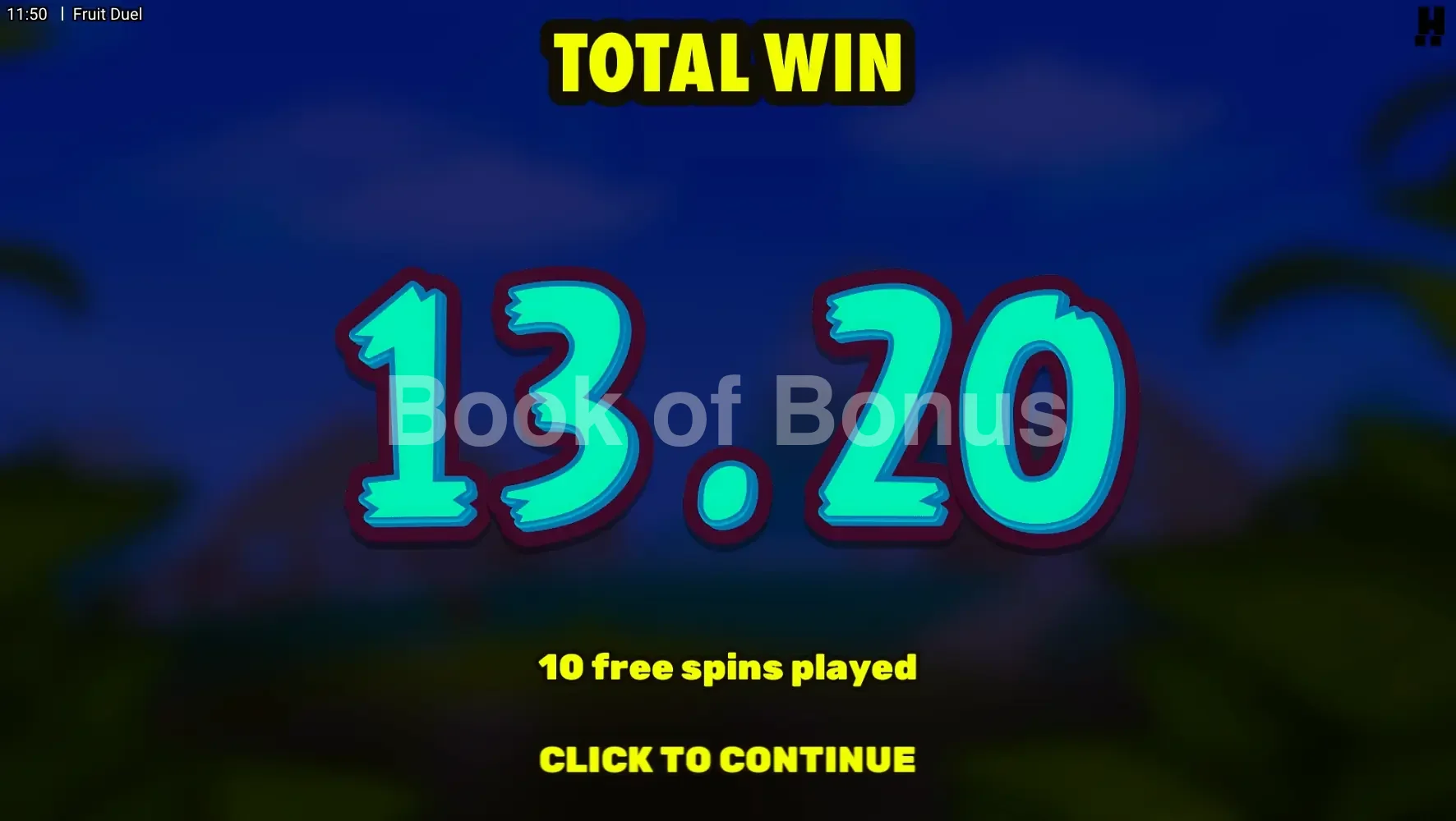 Gros gain sur Fruit Duel