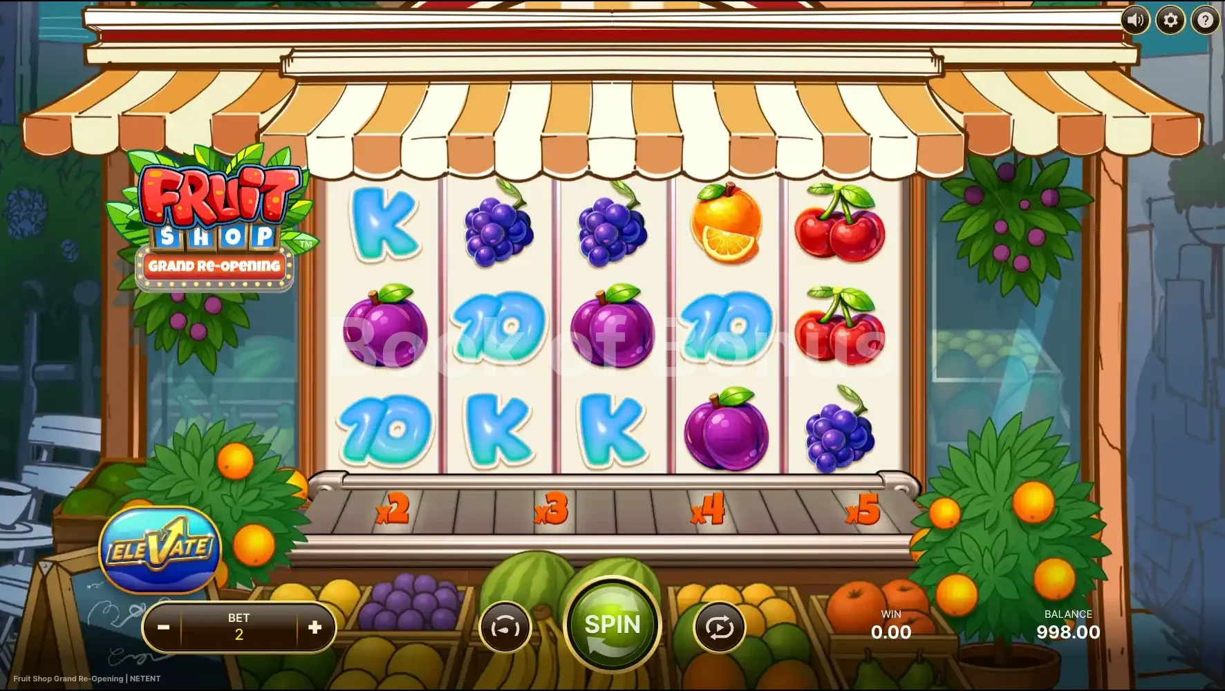 Fruit Shop Grand Re-Opening par NetEnt - jeu de base et disposition des rouleaux