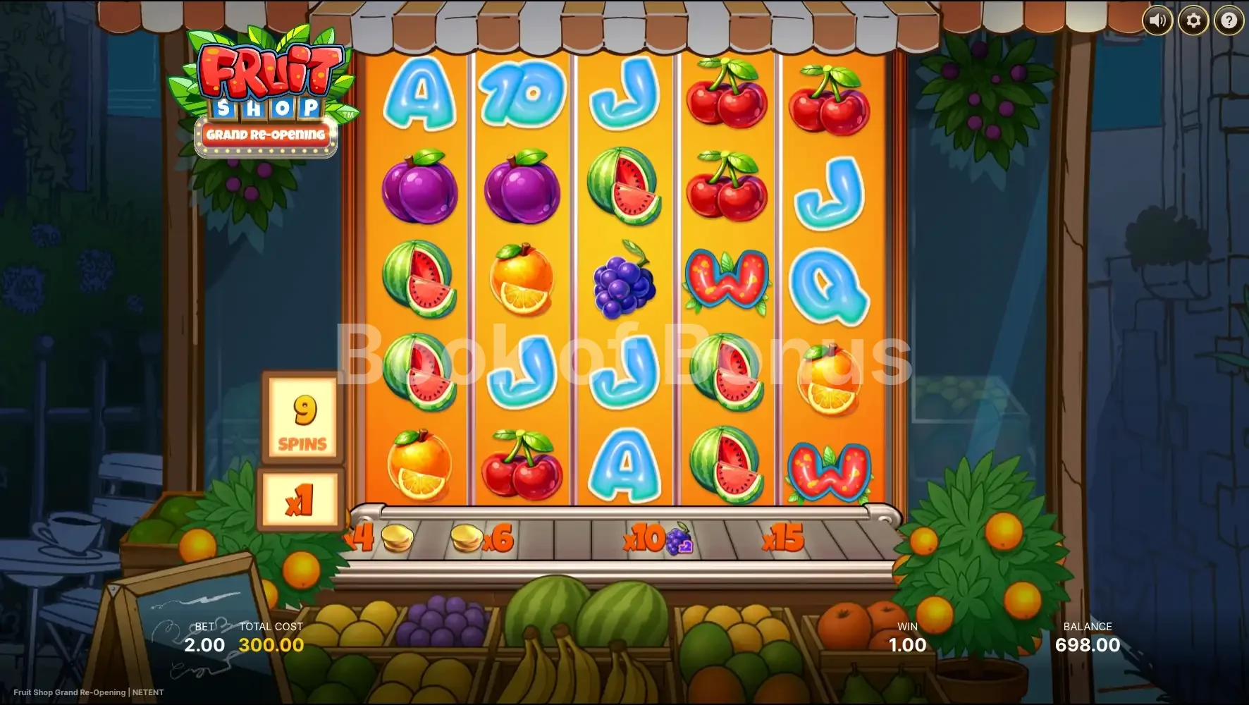 Fruit Shop Grand Re-Opening par NetEnt - tours gratuits