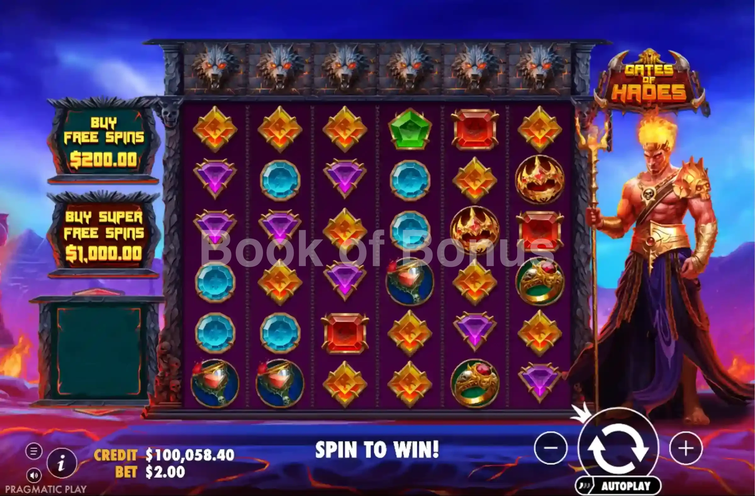 Jeu de base Gates of Hades
