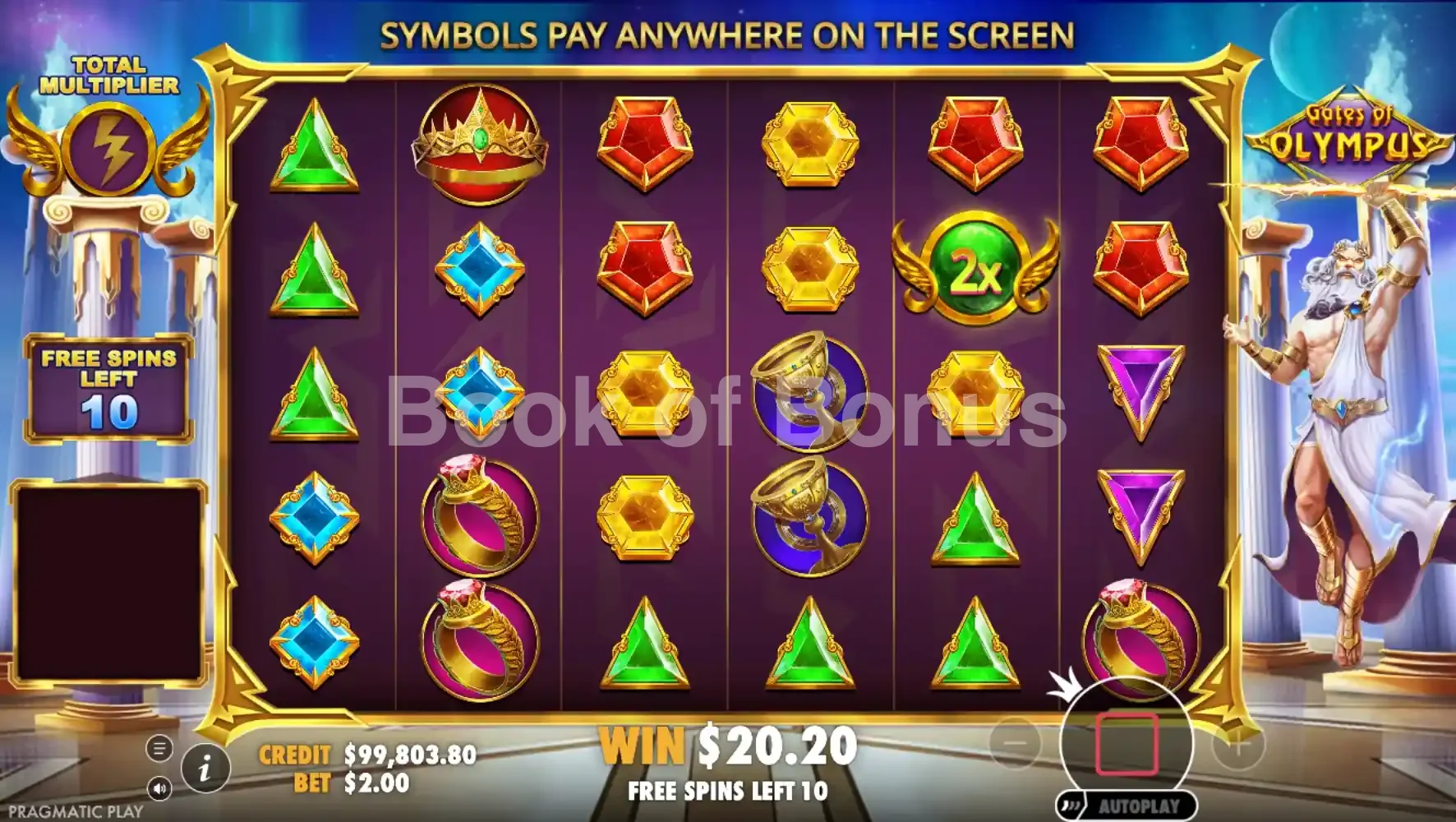 Gates of Olympus par Pragmatic Play - tours gratuits
