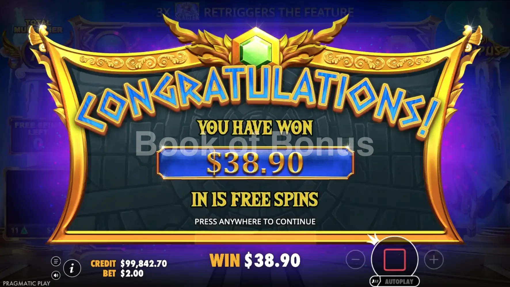 Gates of Olympus par Pragmatic Play - gros gain