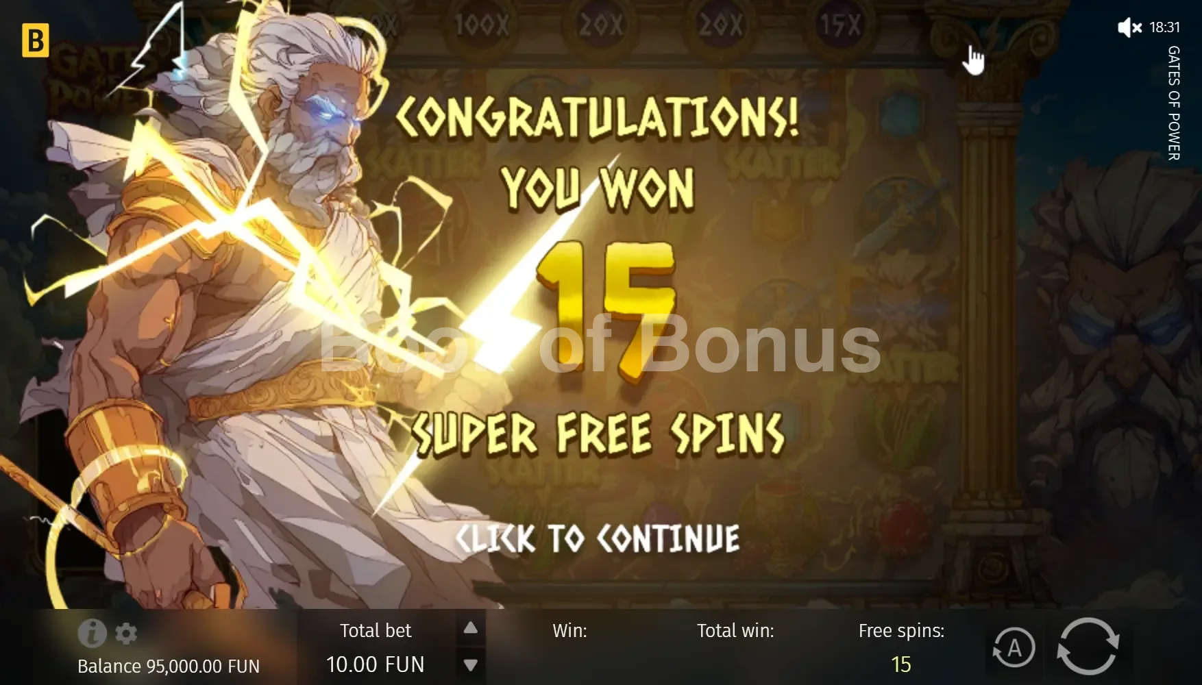 Gates of Power par BGaming - tours gratuits