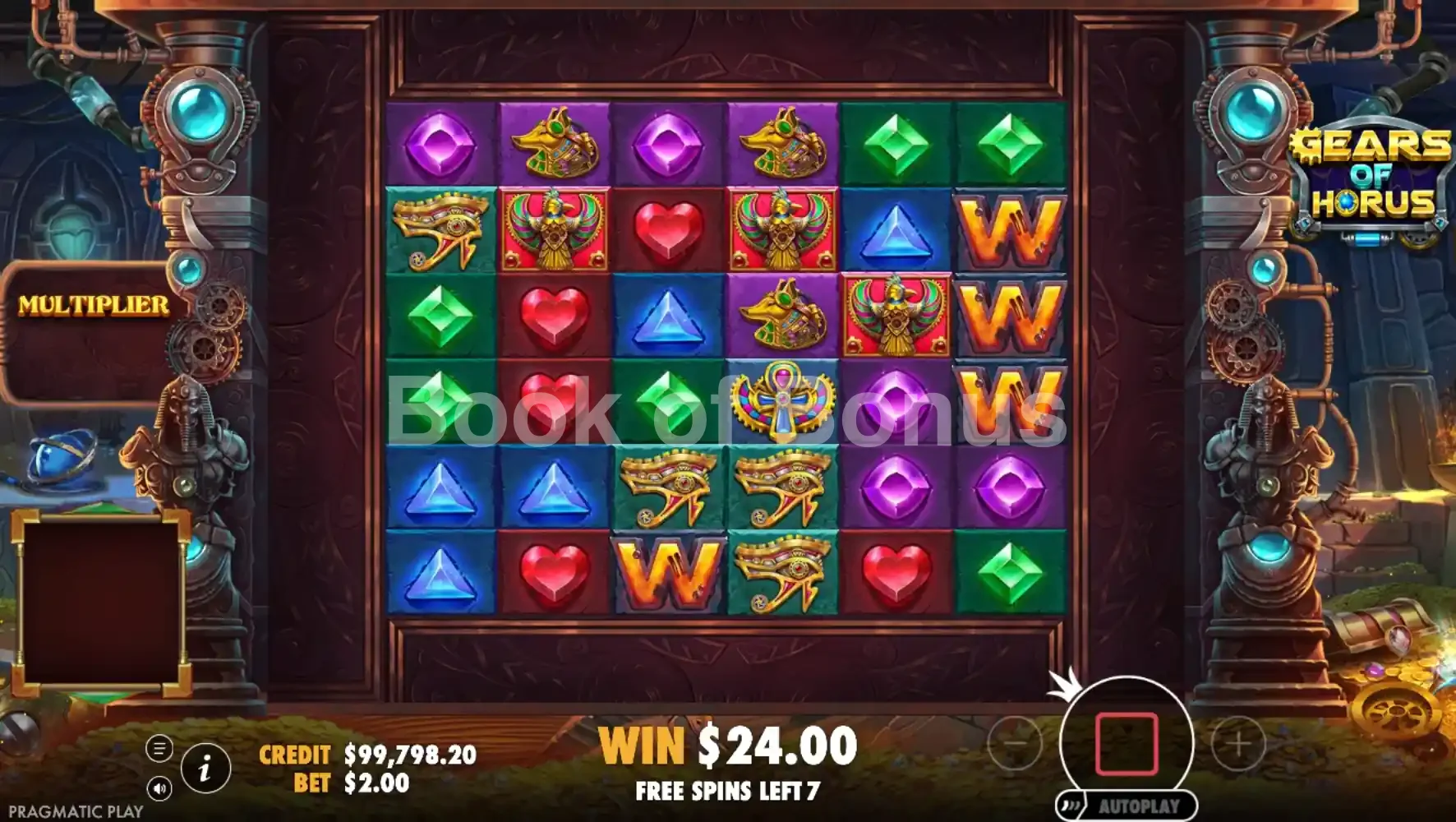 Gears of Horus par Pragmatic Play - tours gratuits