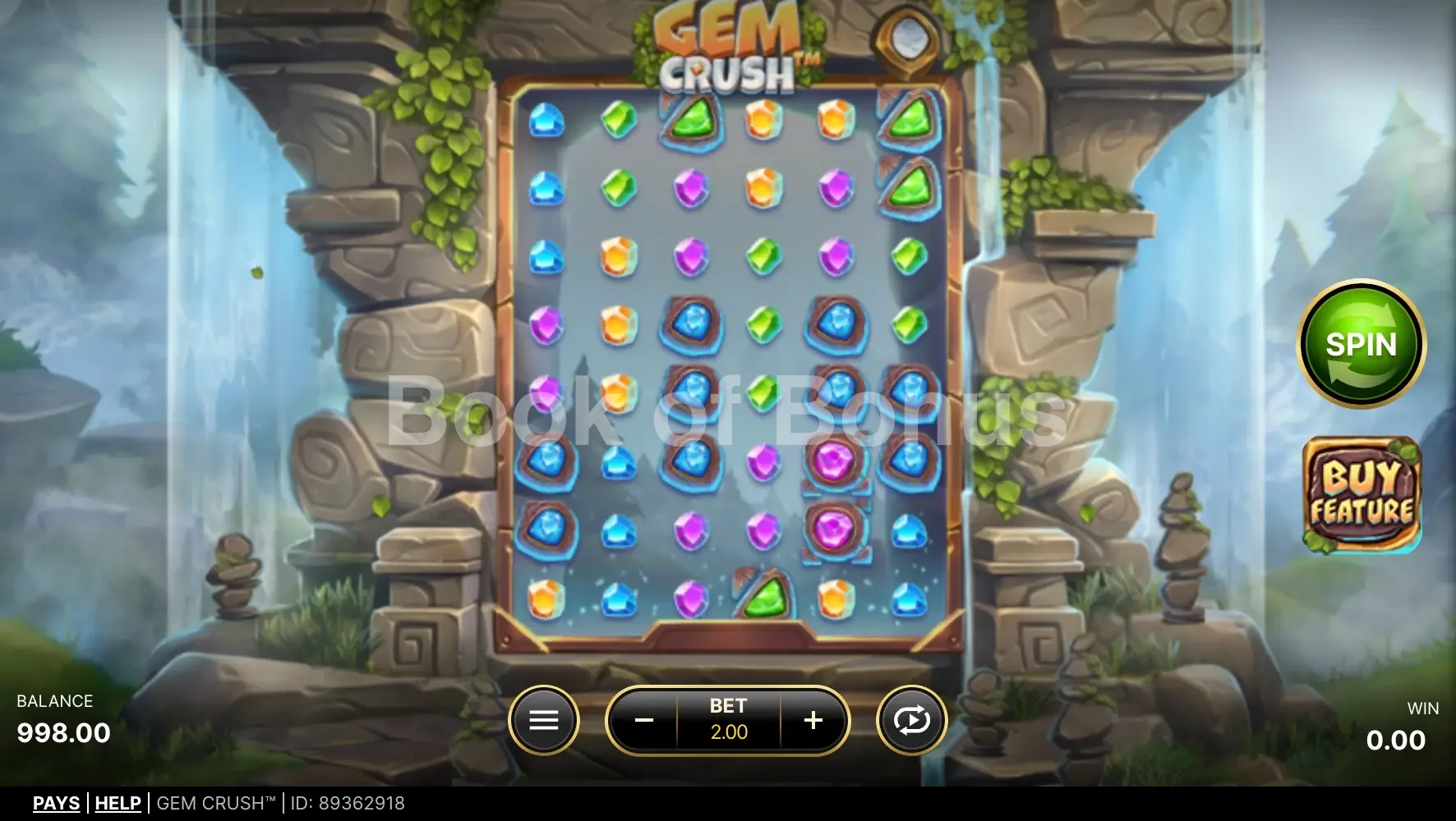 Gem Crush par NetEnt - jeu de base et disposition des rouleaux